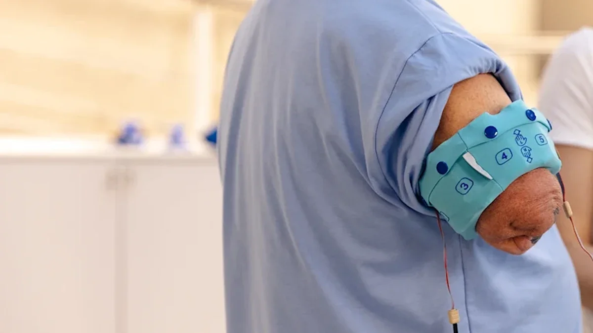 Üst kol güdüğündeki kas sinyali ölçüm elektrotları